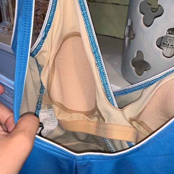 Miraclesuit Slimming Contouring Blue Wrap One Piece Swimsuit Scoop Back 14 - Picture 7 of 8